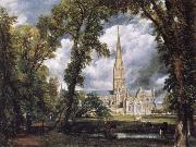 John Constable Salisbury Cathedral from the Bishop-s Grounds oil painting artist